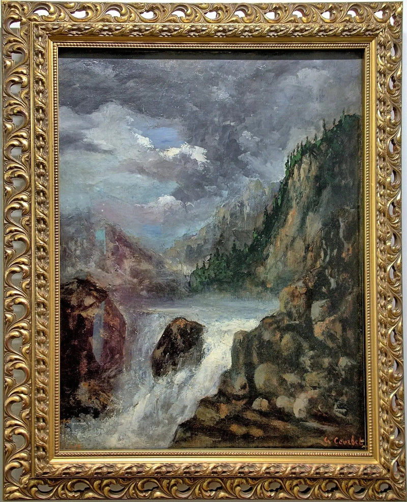 Skok do Doubs - Gustave Courbet