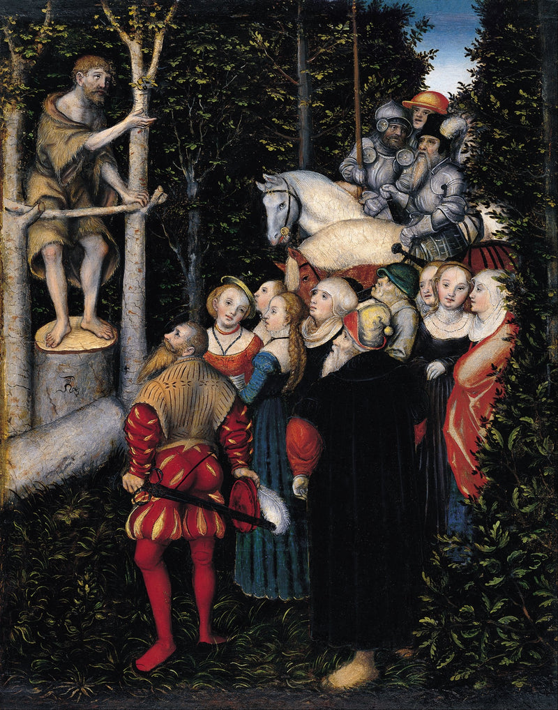Kazanie świętego Jana Chrzciciela - Lucas Cranach Starszy