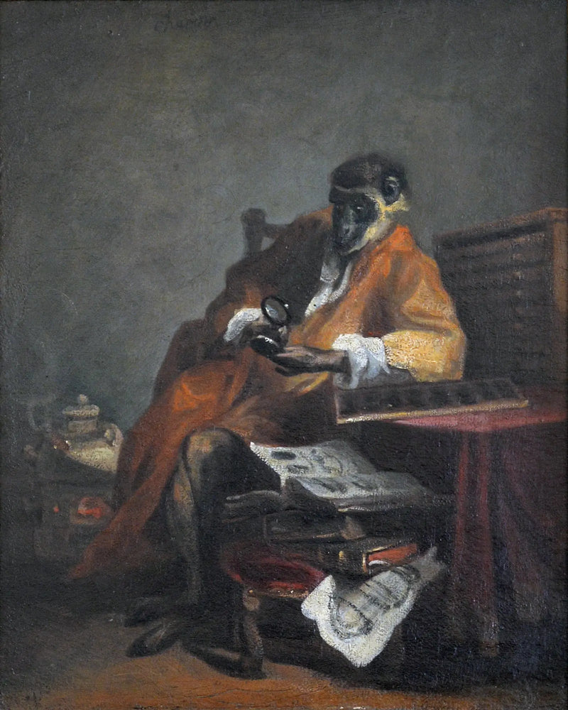 Małpa antykwariusz - Jean Simeón Chardin