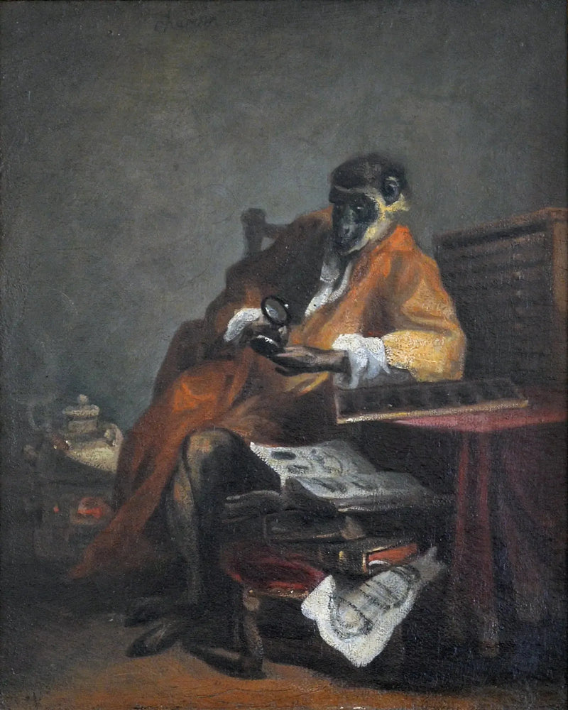 Małpa antykwariusz - Jean Simeón Chardin