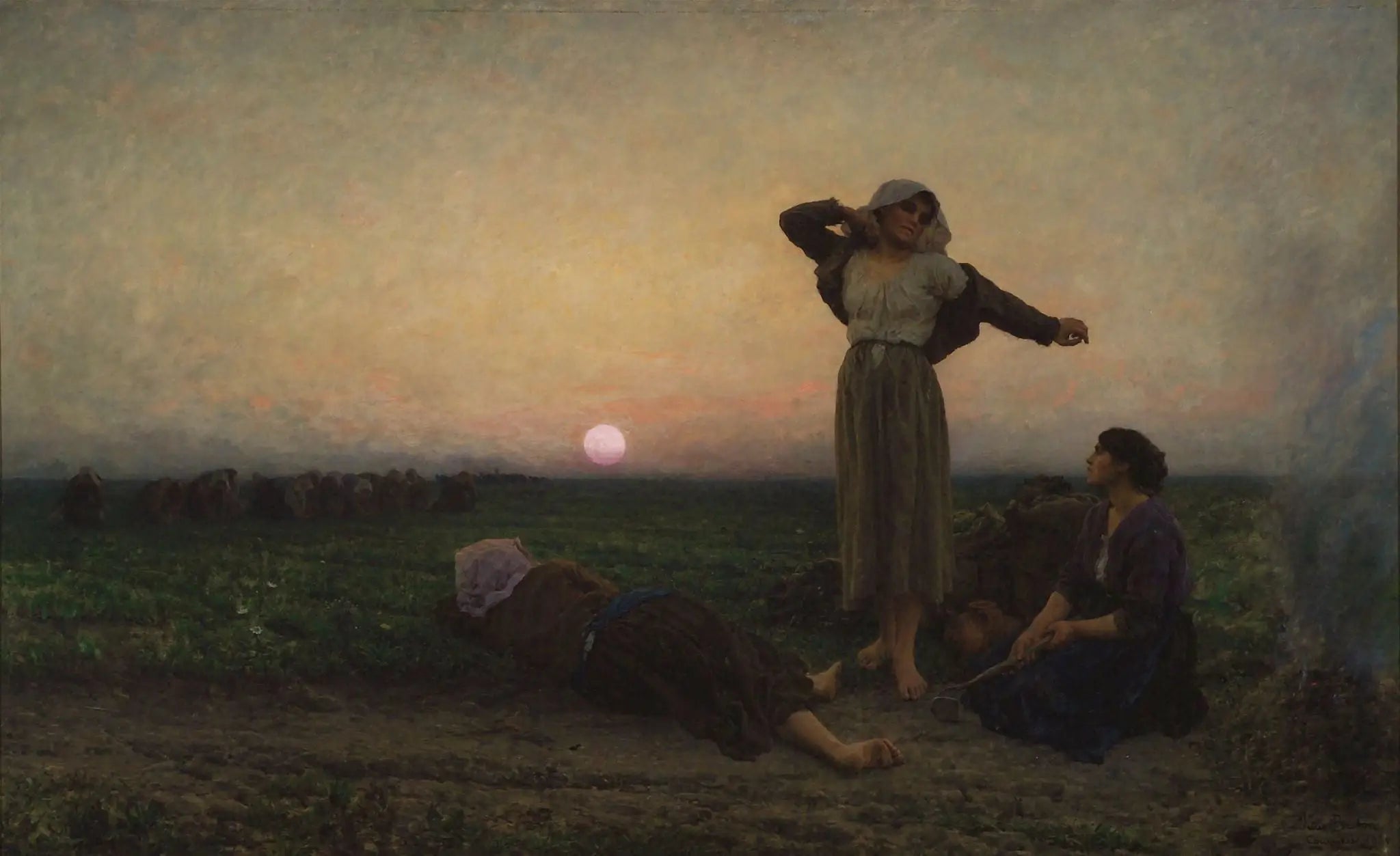 Le Soir - Jules Breton image 1 reproduction de peinture à l’huile