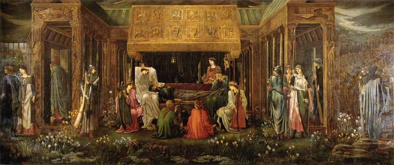 Sen Arthura na Avalonie - Edward Burne-Jones