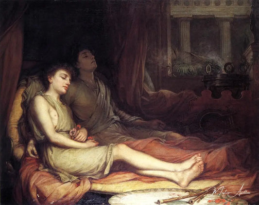 Le sommeil et la mort de son demi-frère - John William Waterhouse Reproductions de tableaux à la peinture à l’huile