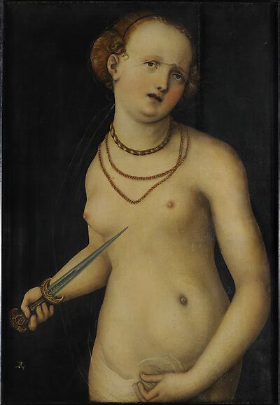 Samobójstwo Lucretii - Lucas Cranach Starszy