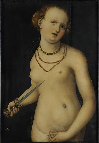 Samobójstwo Lucretii - Lucas Cranach Starszy
