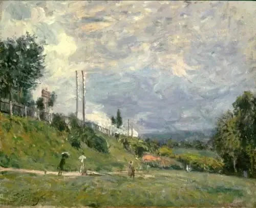 Nasyp kolejowy w Sèvres - Alfred Sisley