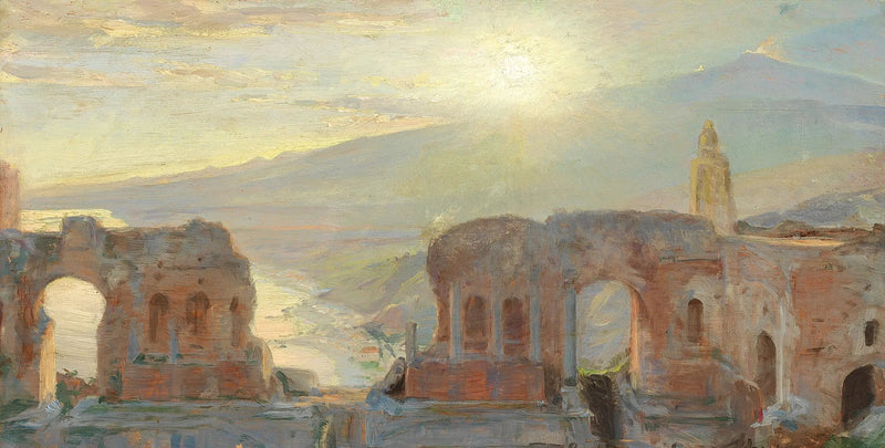 Antyczne teatr w Taorminie. - Peder Severin Krøyer