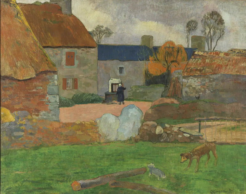 Niebieski dach - Paul Gauguin