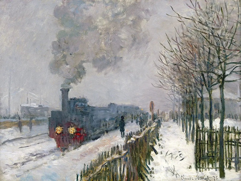 Pociąg na śniegu - Claude Monet