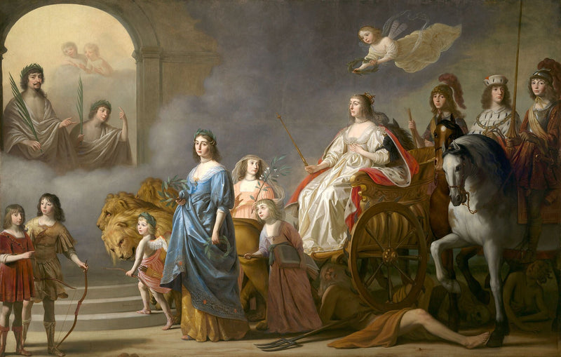 Triumf Królowej Zimy: Alegoria Sprawiedliwego - Gerrit van Honthorst