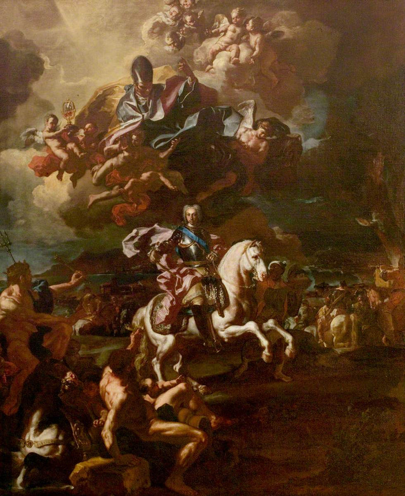 Triumf króla Karola III podczas oblężenia Gaety - Francesco Solimena