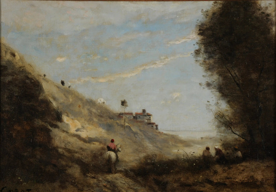 Dolina z jeźdźcem - Jean-Baptiste Camille Corot