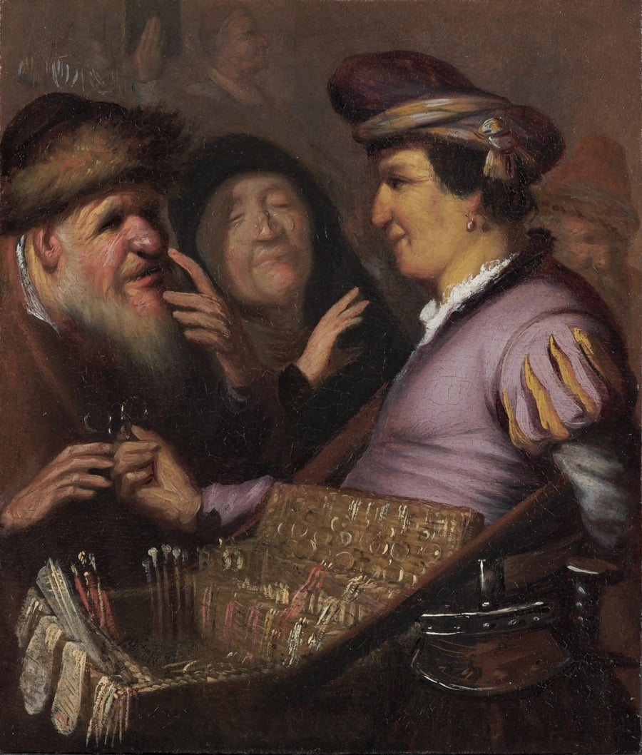 Sprzedawca okularów (Wędrowny sprzedawca okularów, Vue) - Rembrandt