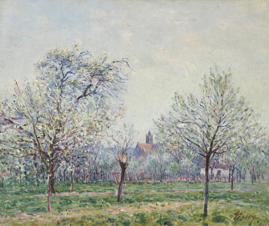 Sad na Moret-sur-Loing, wiosna - Alfred Sisley