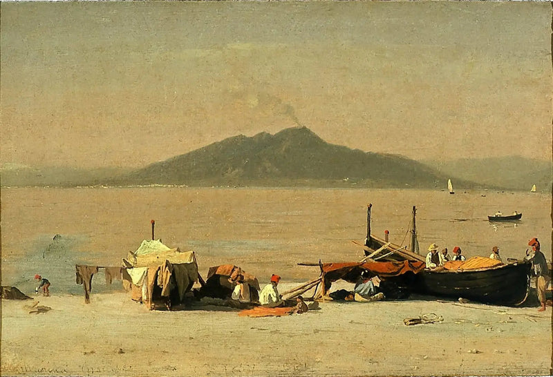 Wezuwiusz z Marina Grande, Capri - Sanford Robinson Gifford