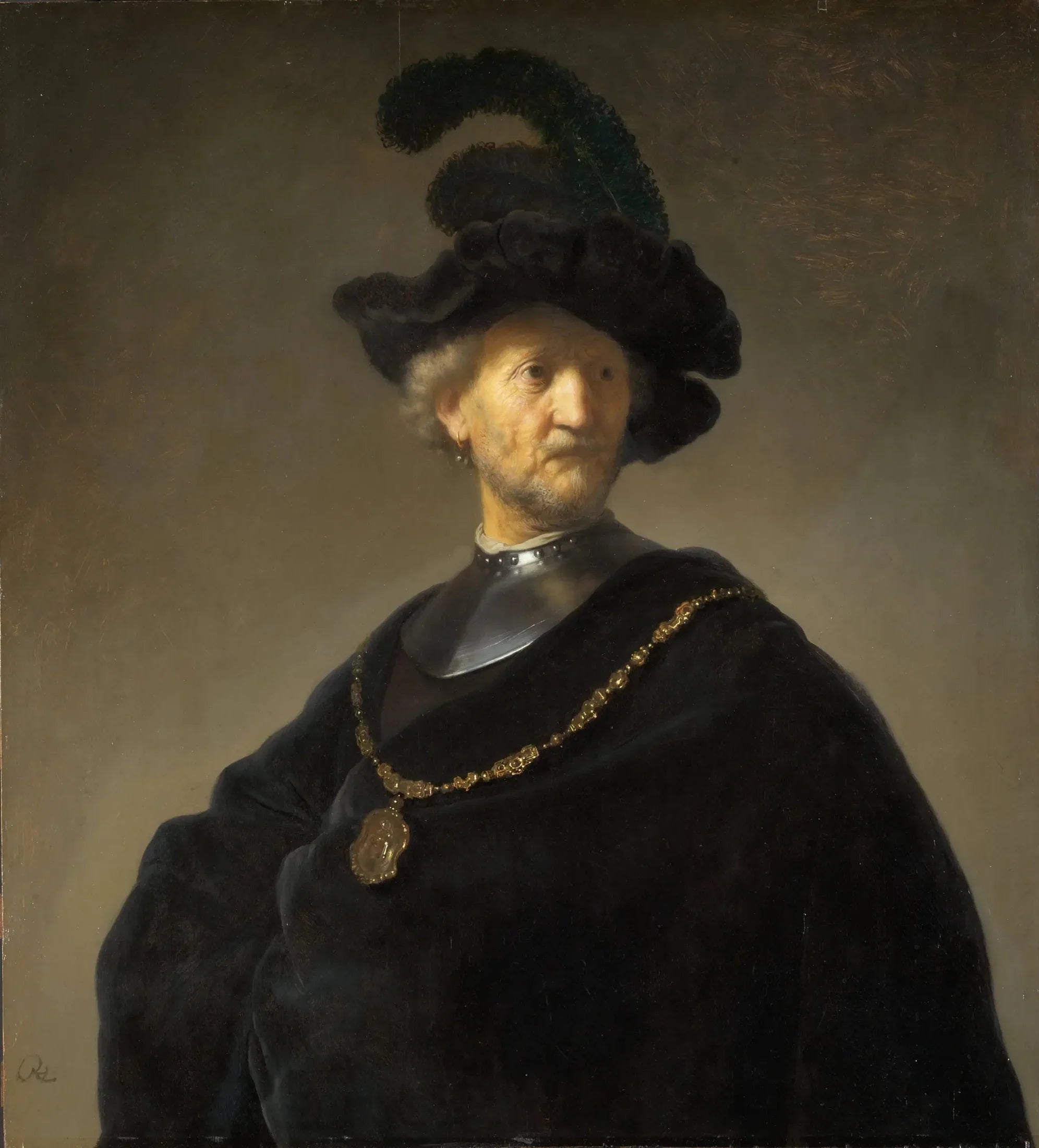 Le Vieil Homme à la chaîne d'or - Rembrandt image 1 copie de tableau peinte à la main