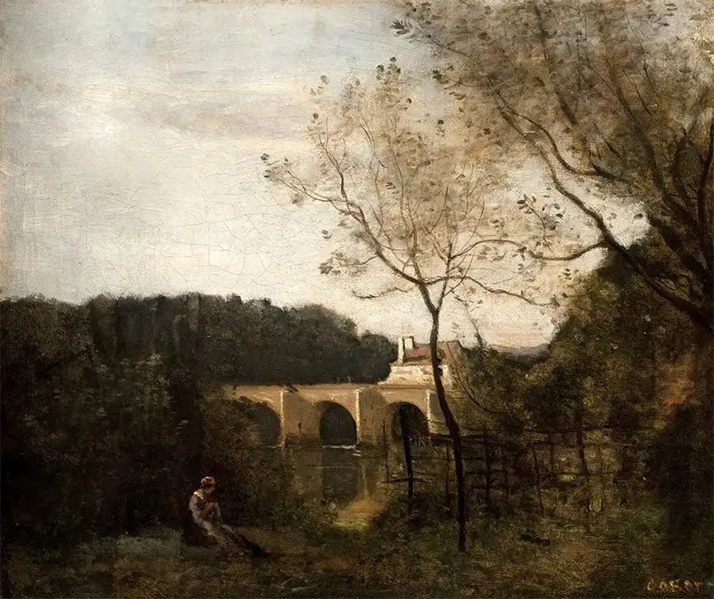 Stary most w Mantes - Jean-Baptiste Camille Corot