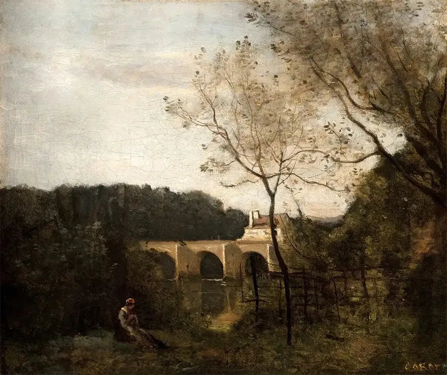 Stary most w Mantes - Jean-Baptiste Camille Corot