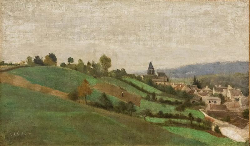 Wioska Presles, niedaleko Beaumont-sur-Oise - Jean-Baptiste Camille Corot