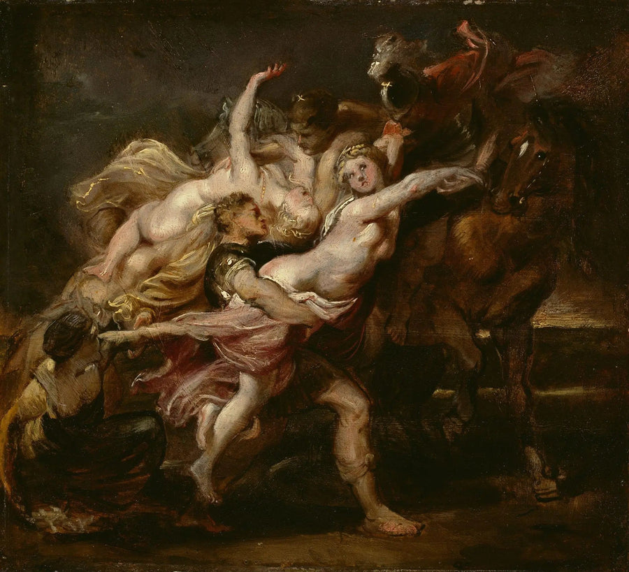 Przemoc wobec dziewcząt z Levkippos - Peter Paul Rubens
