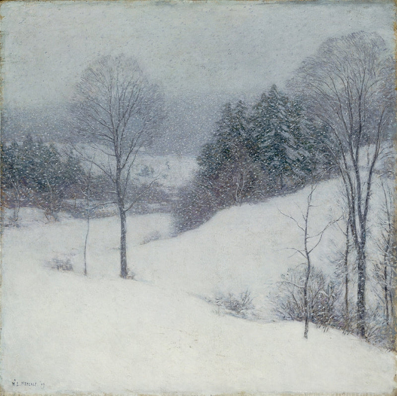 Biała zasłona - Willard Metcalf