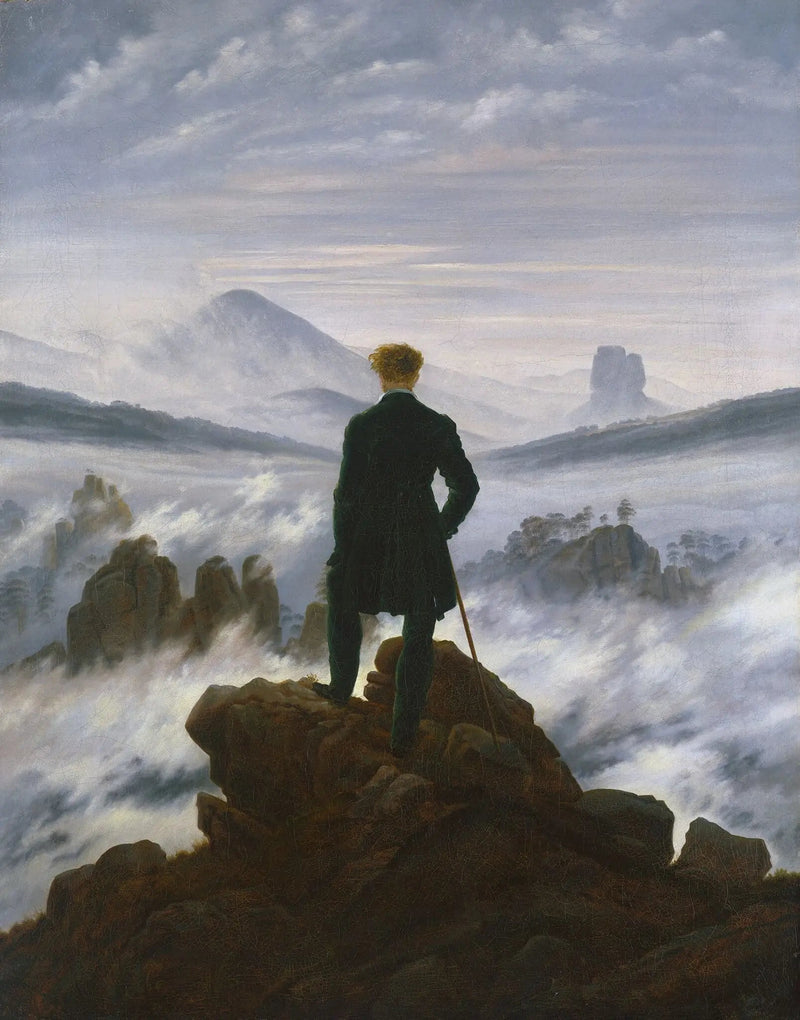 Wędrowiec wpatrujący się w morze chmur - Caspar David Friedrich