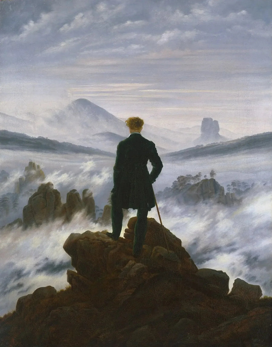 Wędrowiec wpatrujący się w morze chmur - Caspar David Friedrich