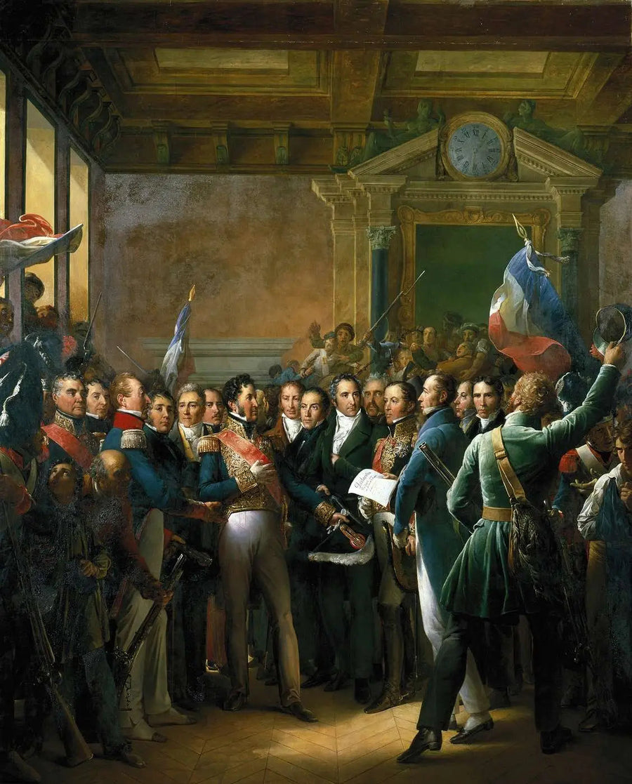 Odczyt w Ratuszu Miasta Paryża Deklaracji Posłów i Proklamacji Księcia Orleańskiego, generał lejtnant Królestwa (31 lipca 1830) - François Gérard