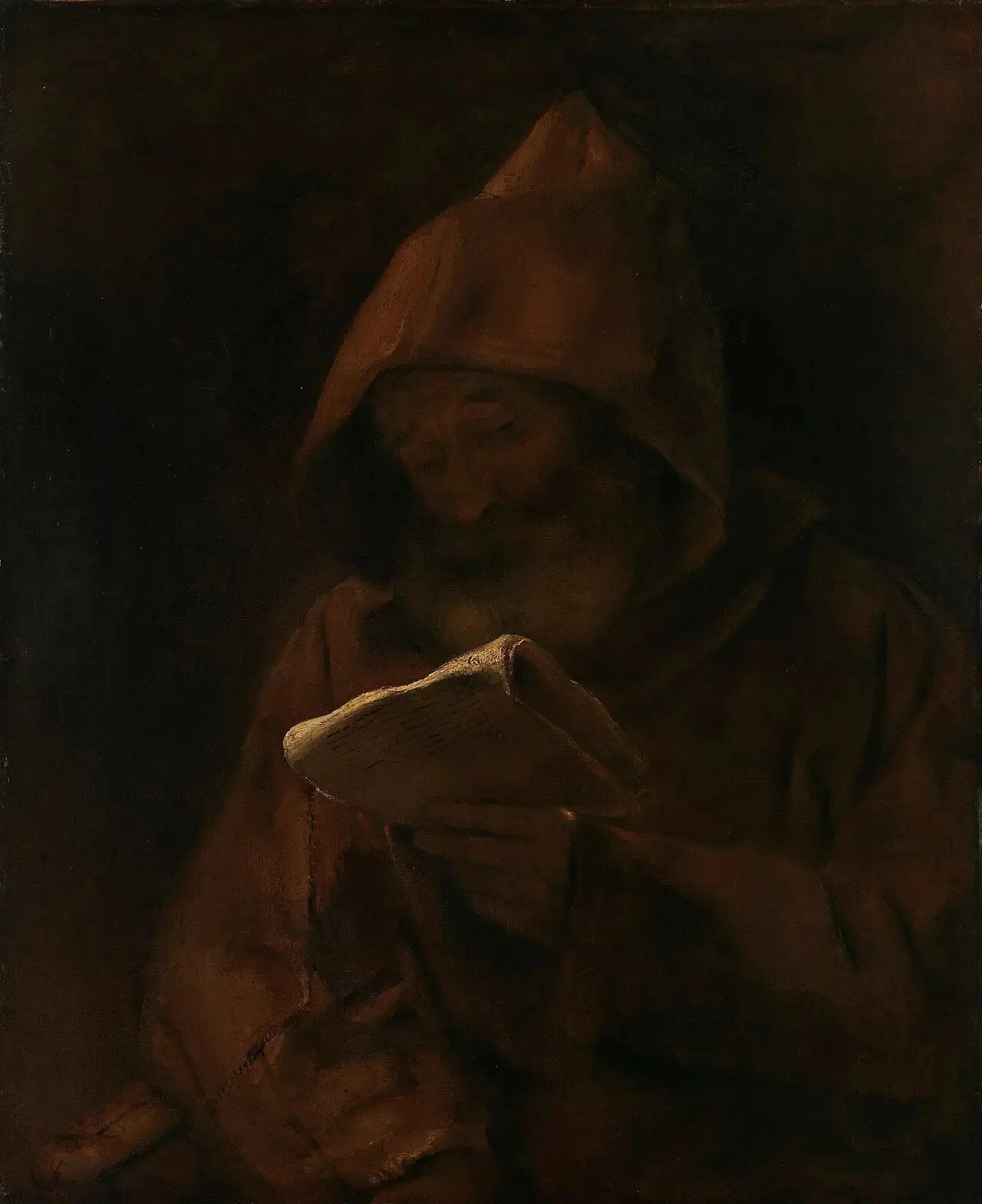 Lecture du moine - Rembrandt image 1 reproduction d’œuvre d’art à l’huile