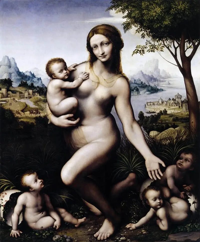 Leda z dziećmi - Leonardo da Vinci