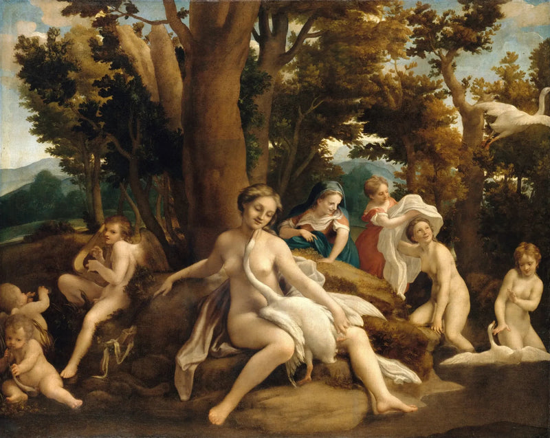 Leda i łabędź - Antonio da Correggio