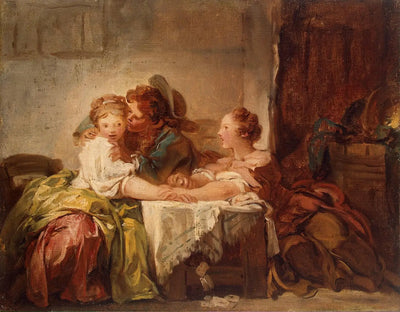 L’Enjeu perdu ou le baiser gagné - Jean-Honoré Fragonard - Alpha Reproduction
