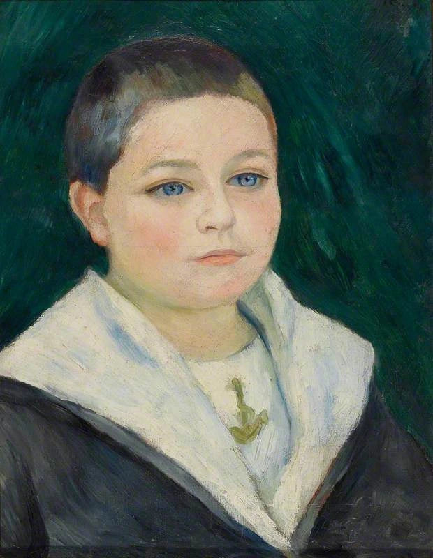 Léon Goujon w stroju marynarza - Pierre-Auguste Renoir