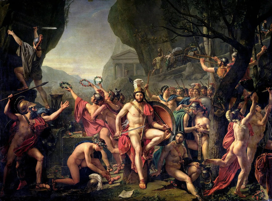 Leonidas pod Termopilami - Jacques-Louis David