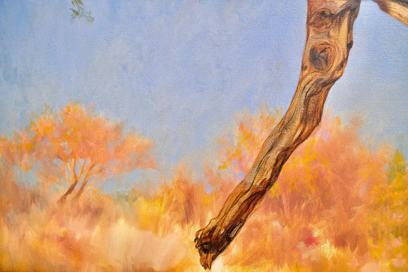 Lampart na drzewie | 150x100cm