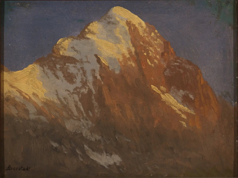 Ostrze brzegu o zachodzie słońca, Grindelwald - Albert Bierstadt