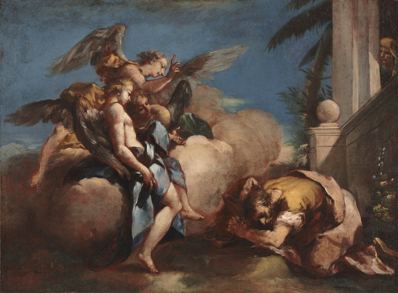 Anioły pojawiające się u Abrahama - Francesco Guardi