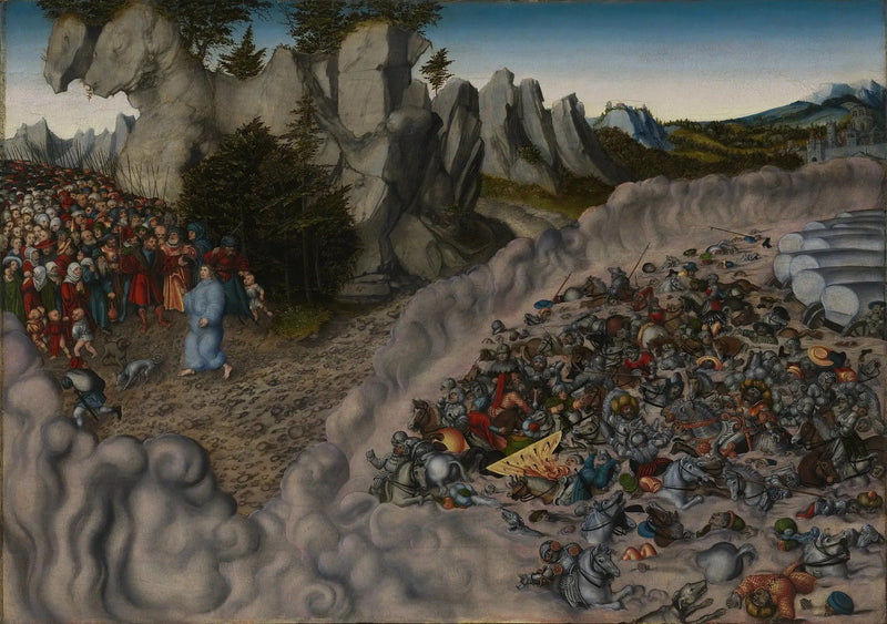 Armie Faraona zatopione w Morzu Czerwonym - Lucas Cranach Starszy