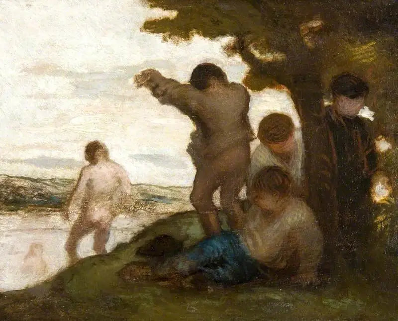 Kąpiący się - Honoré Daumier
