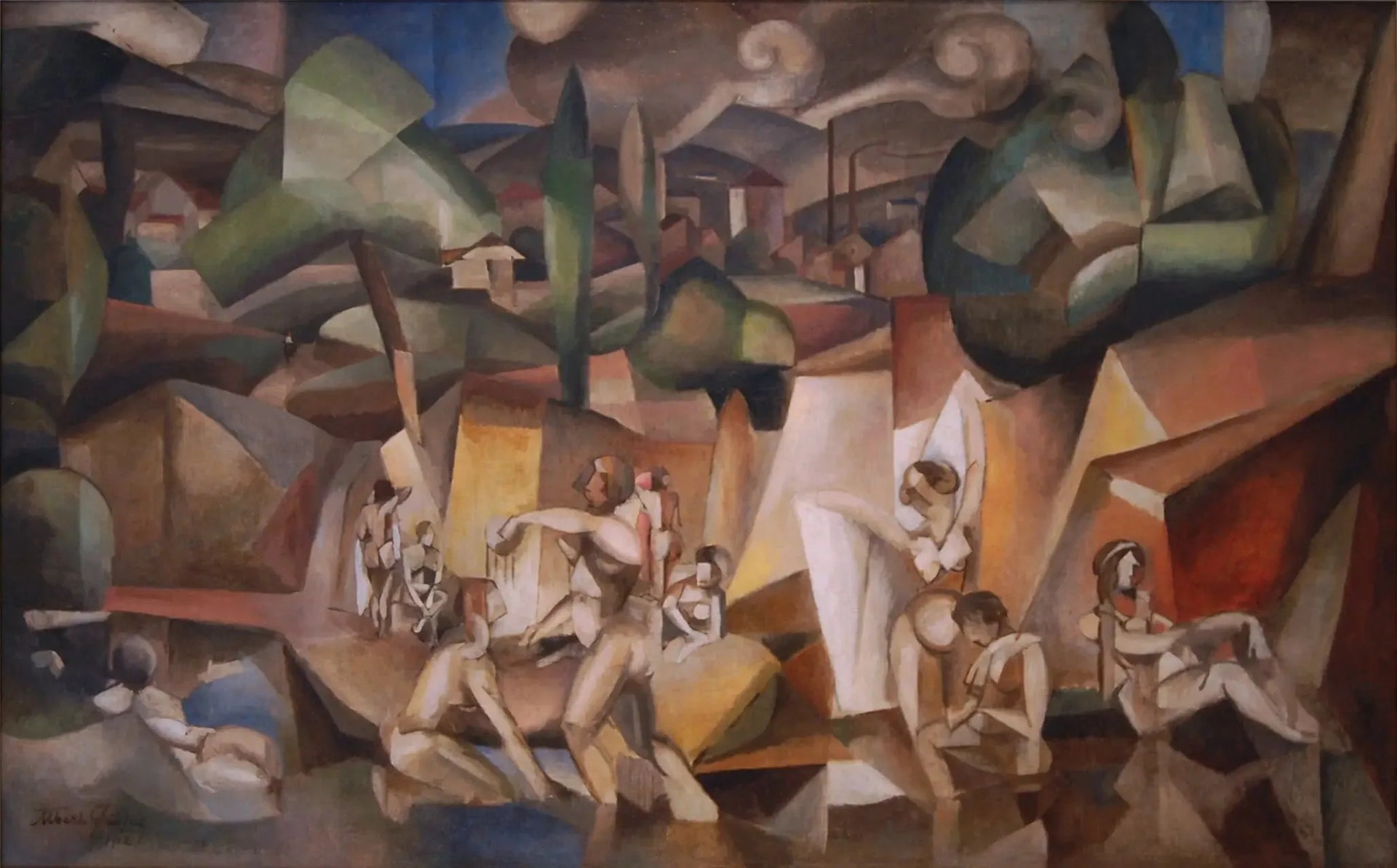 Les Baigneuses - Albert Gleizes image 1 copie de tableau peinte à la main