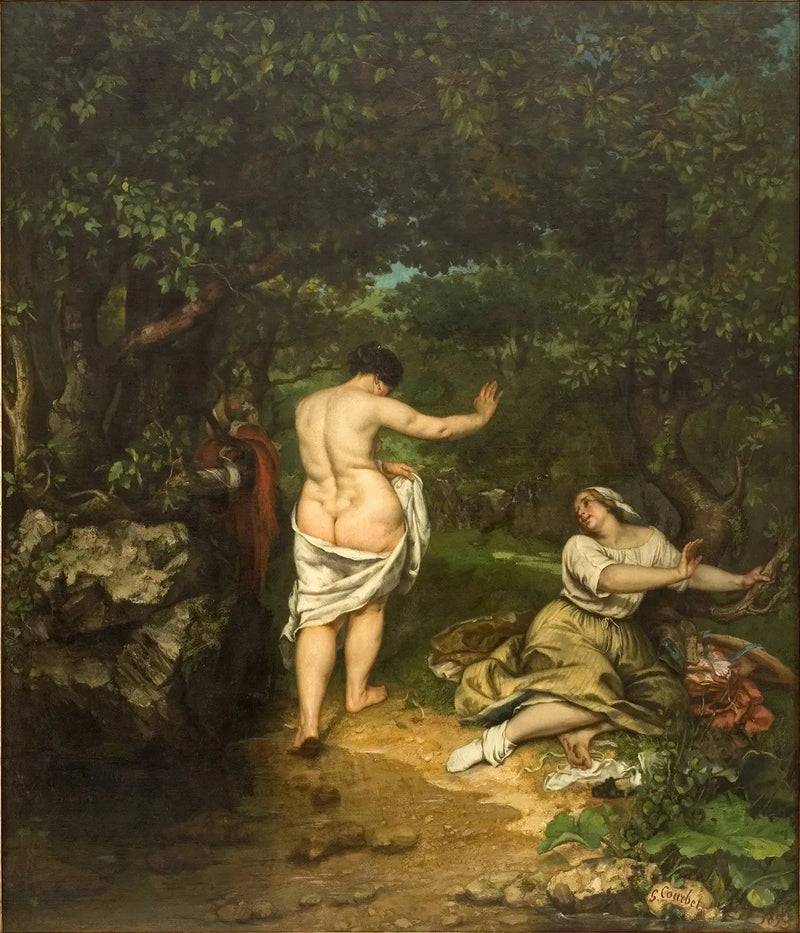 Kąpiące się kobiety - Gustave Courbet