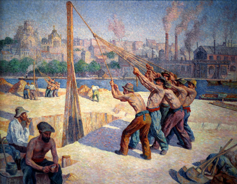 Młotki do palowania - Maximilien Luce