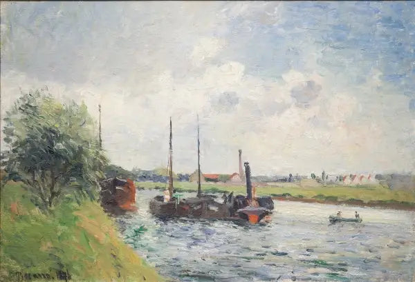 Brzegi Oise, w pobliżu Pontoise - Camille Pissarro