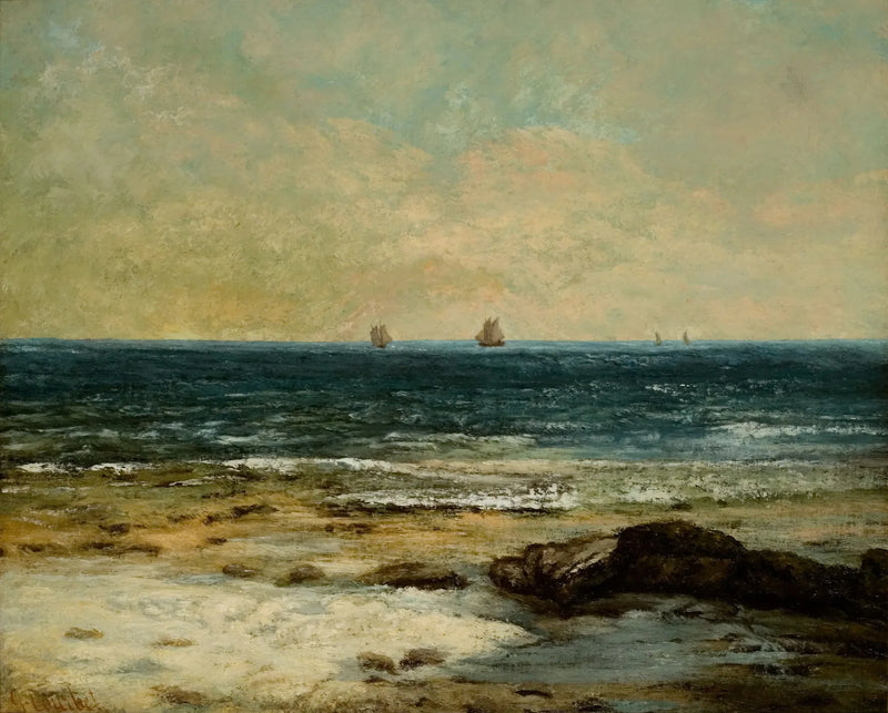 Brzegi morza w Palavas - Gustave Courbet
