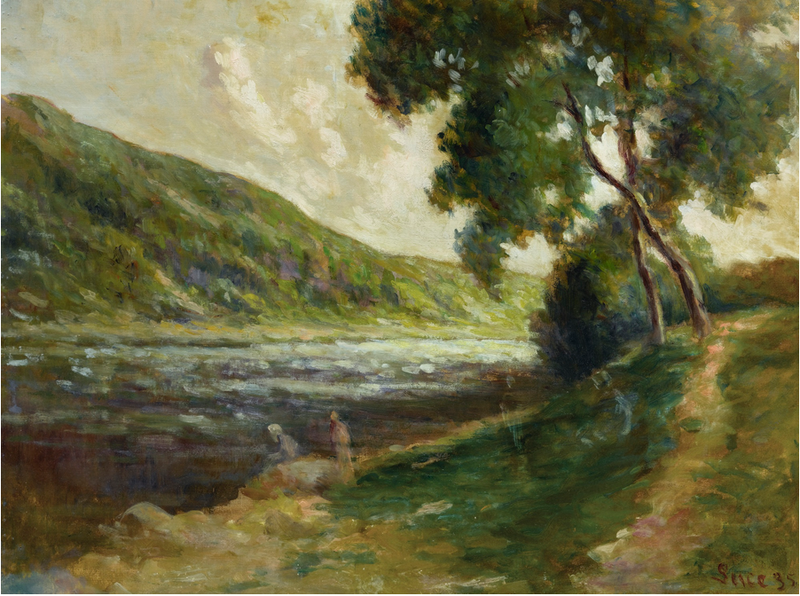 Brzegi Sekwany w okolicach Rolleboise - Maximilien Luce