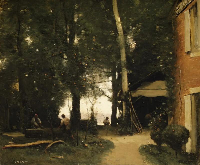 Brzegi Sekwany w Conflans - Jean-Baptiste Camille Corot