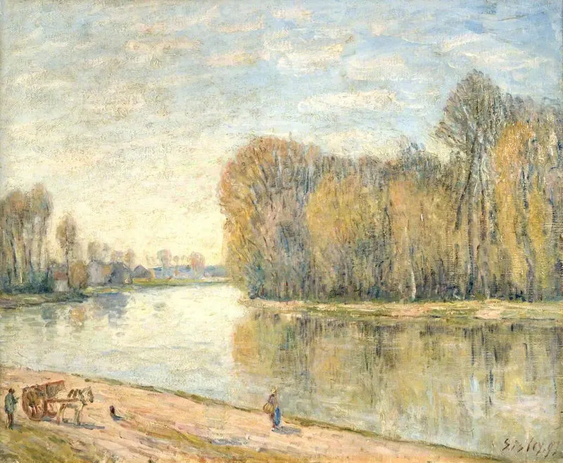 Krawędzie Loing - Alfred Sisley