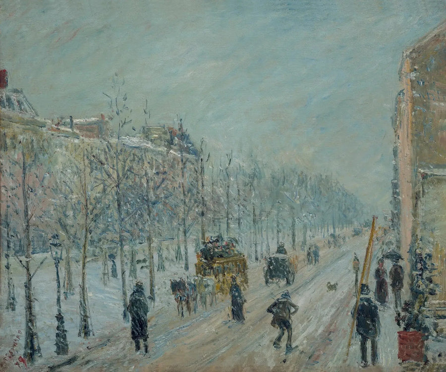 Bulwary zewnętrzne. Efekt śniegu - Camille Pissarro