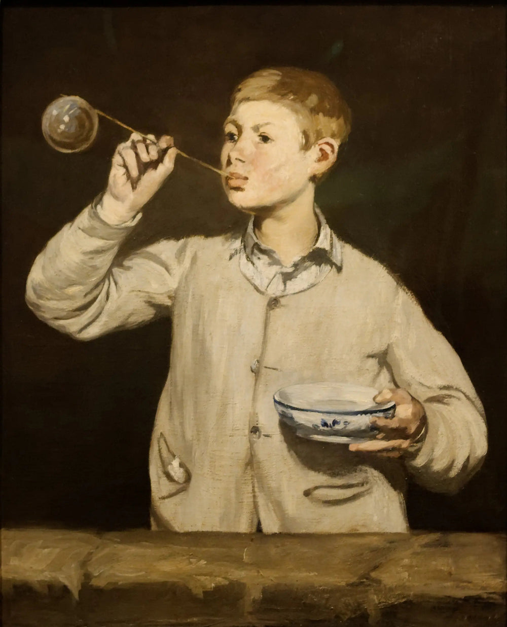 Reproduction du tableau « Les Bulles de savon - Édouard Manet » par Alpha Reproduction en peinture à l’huile