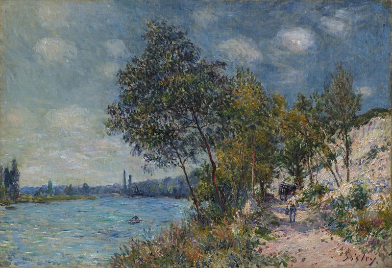 Kamieniołomy Veneux w słońcu, poranek - Alfred Sisley
